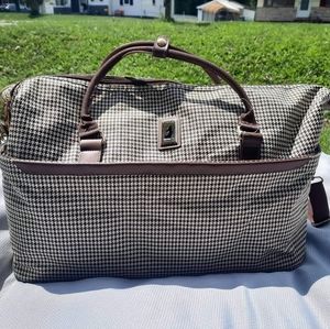 London Fog Cambridge II 20" Duffle, Olive Houndstooth